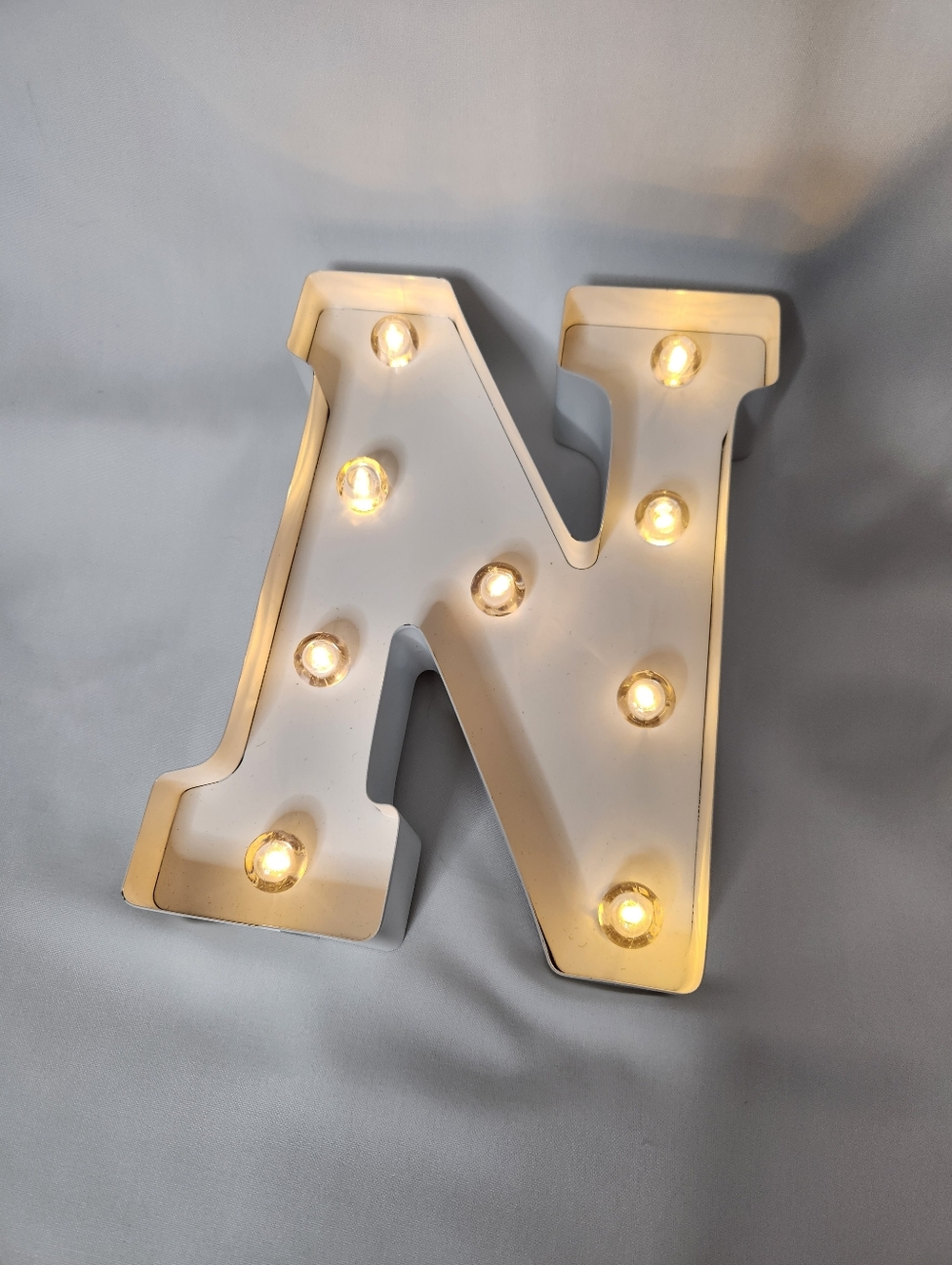 Darice Light-Up Marquee Letter N in White